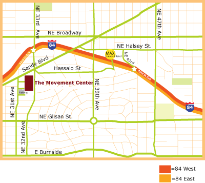 street map to The Movement Center